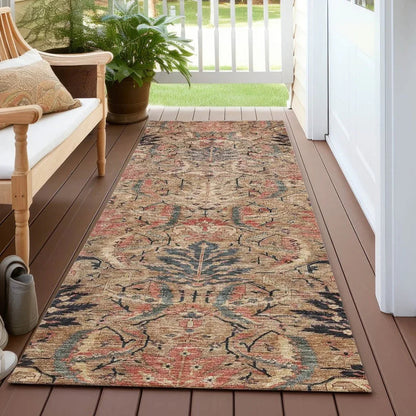 Rustica Khaki Washable Indoor-Outdoor Rug-Outdoor Rugs-LOOMLAN Rugs-LOOMLAN