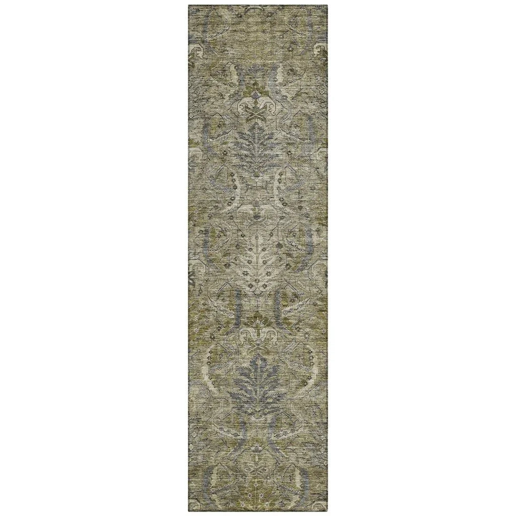 Rustica Taupe Washable Indoor-Outdoor Rug-Outdoor Rugs-LOOMLAN Rugs-2'3" x 7'6"-LOOMLAN