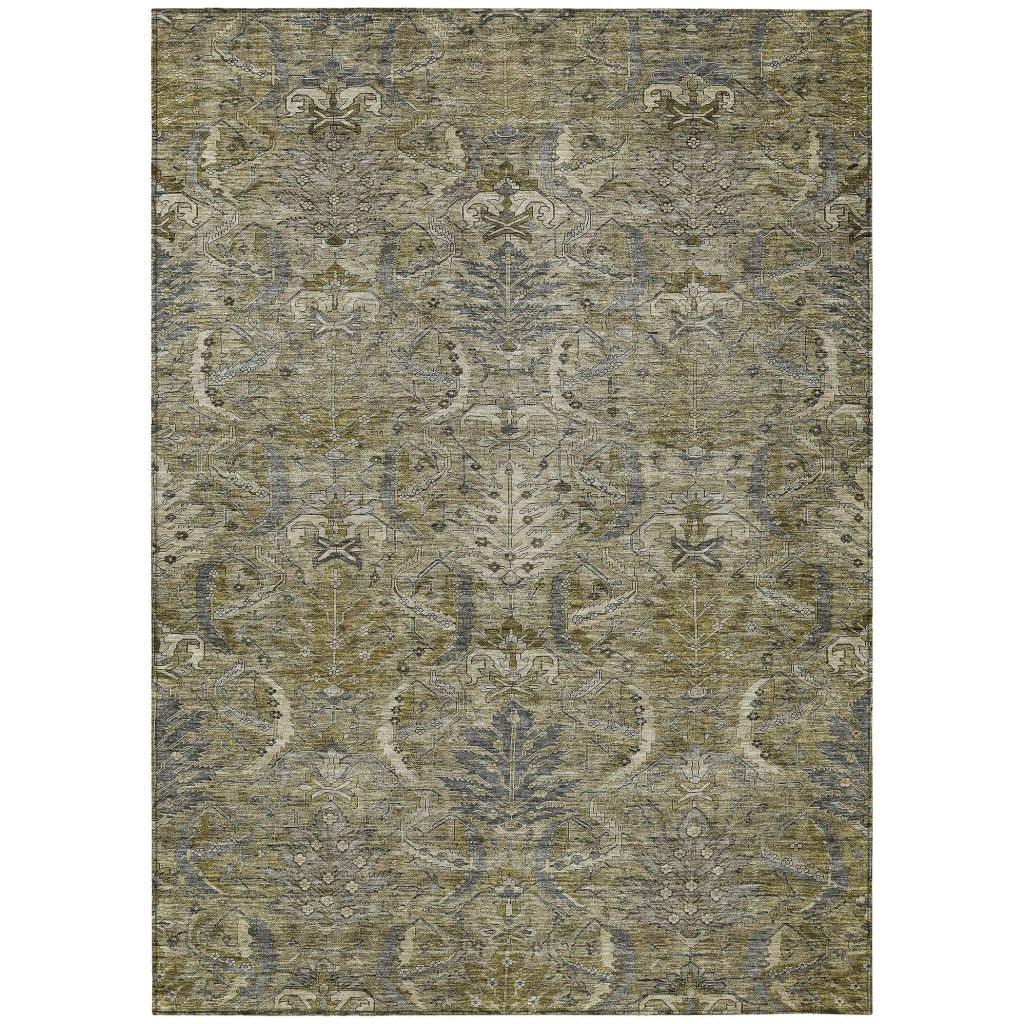 Rustica Taupe Washable Indoor-Outdoor Rug-Outdoor Rugs-LOOMLAN Rugs-2'6" x 3'10"-LOOMLAN