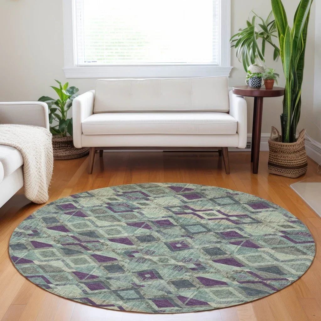 Rustira Blue Washable Indoor - Outdoor Rug - LOOMLAN - LOOMLAN Rugs - Outdoor Rugs
