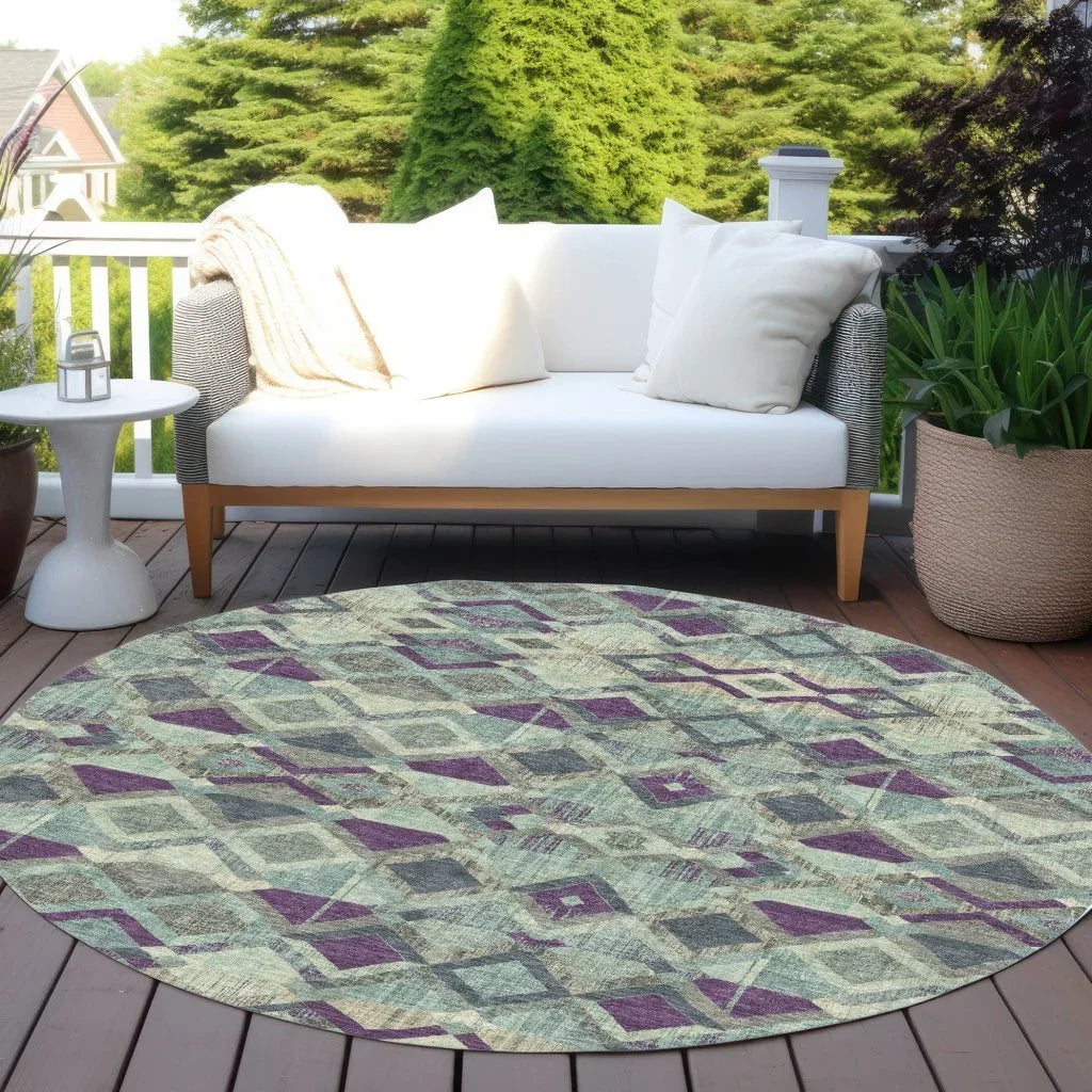 Rustira Blue Washable Indoor - Outdoor Rug - LOOMLAN - LOOMLAN Rugs - Outdoor Rugs