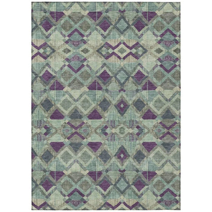 Rustira Blue Washable Indoor - Outdoor Rug - LOOMLAN - LOOMLAN Rugs - Outdoor Rugs