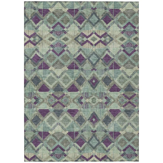 Rustira Blue Washable Indoor - Outdoor Rug - LOOMLAN - LOOMLAN Rugs - Outdoor Rugs