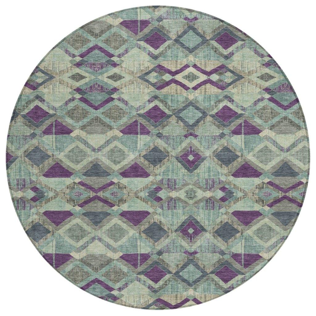 Rustira Blue Washable Indoor - Outdoor Rug - LOOMLAN - LOOMLAN Rugs - Outdoor Rugs