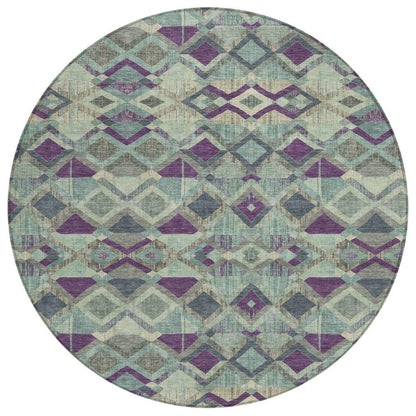 Rustira Blue Washable Indoor - Outdoor Rug - LOOMLAN - LOOMLAN Rugs - Outdoor Rugs