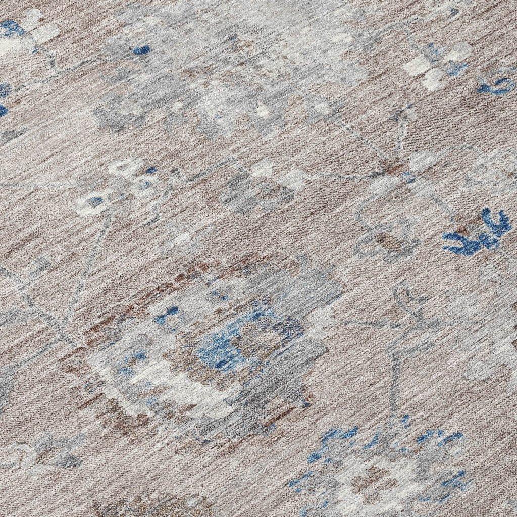 Ruvina Brown Washable Indoor - Outdoor Rug - LOOMLAN - LOOMLAN Rugs - Outdoor Rugs