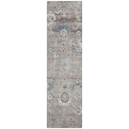 Ruvina Brown Washable Indoor - Outdoor Rug - LOOMLAN - LOOMLAN Rugs - Outdoor Rugs