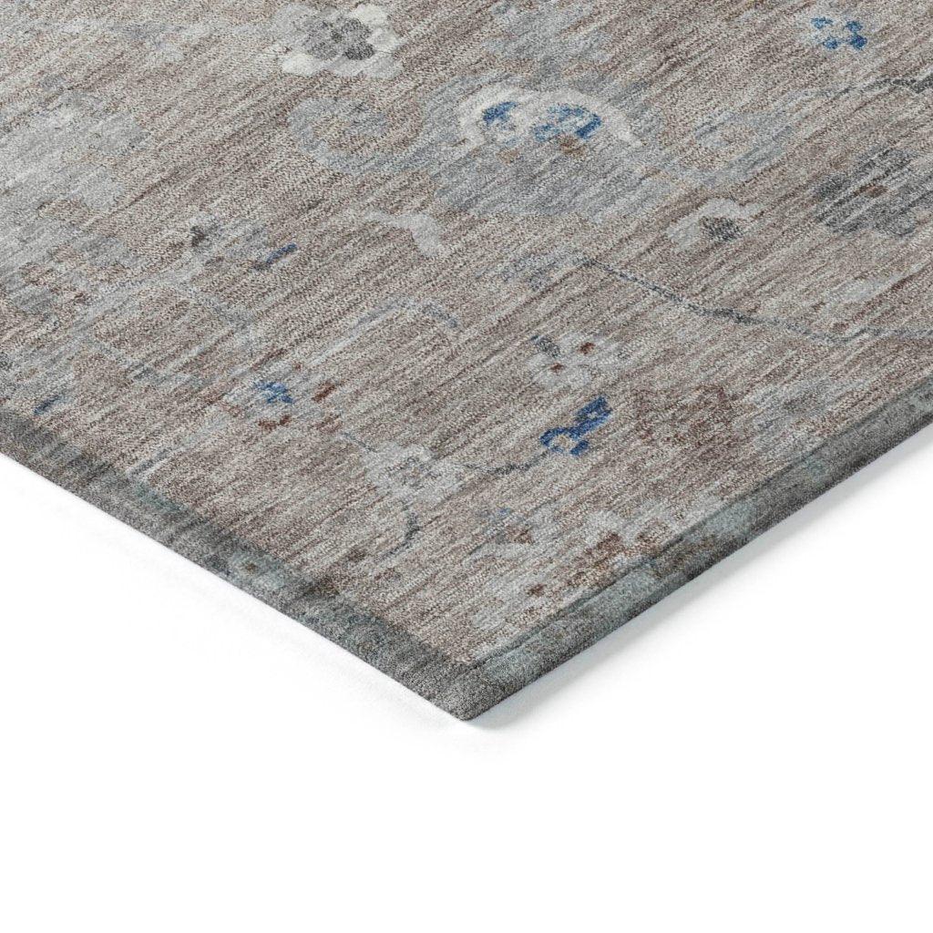 Ruvina Brown Washable Indoor - Outdoor Rug - LOOMLAN - LOOMLAN Rugs - Outdoor Rugs