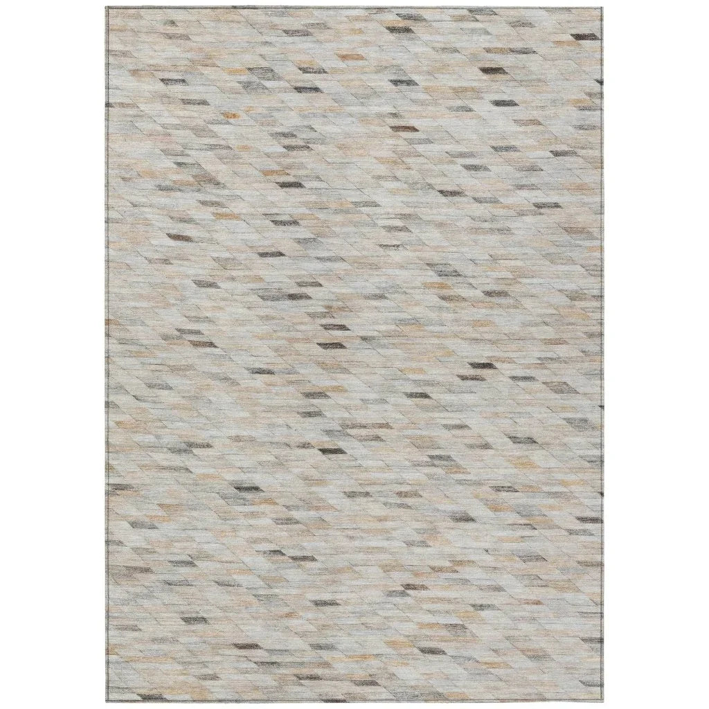 Ruzenth Ivory Washable Indoor - Outdoor Rug - LOOMLAN - LOOMLAN Rugs - Outdoor Rugs