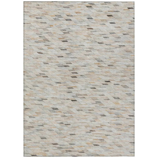 Ruzenth Ivory Washable Indoor - Outdoor Rug - LOOMLAN - LOOMLAN Rugs - Outdoor Rugs