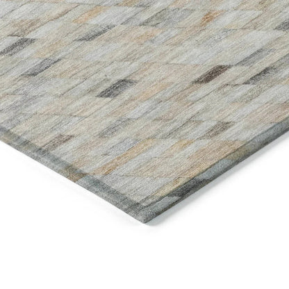 Ruzenth Ivory Washable Indoor - Outdoor Rug - LOOMLAN - LOOMLAN Rugs - Outdoor Rugs