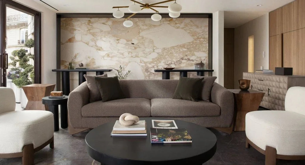 Ryder Toffee Polyester Fabric Modern Sofa - LOOMLAN - Diamond Sofa - Sofas & Loveseats