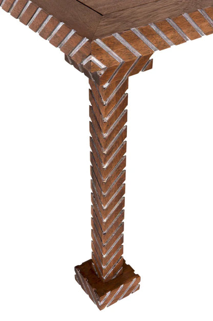 Ryder Wooden Brown Desk-Home Office Desks-Noir-LOOMLAN