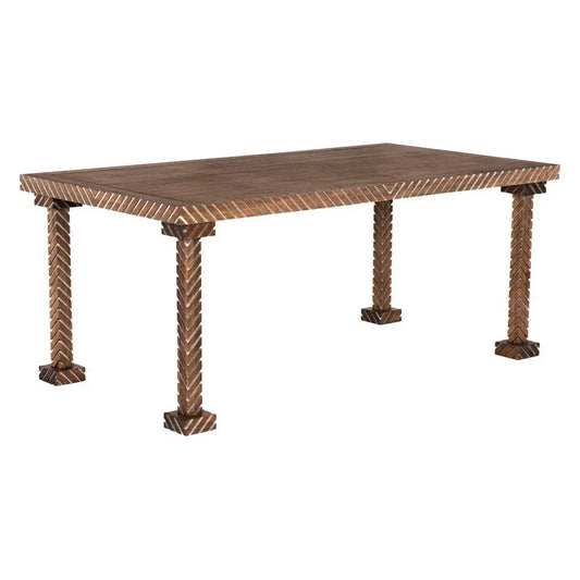 Ryder Wooden Brown Desk-Home Office Desks-Noir-LOOMLAN