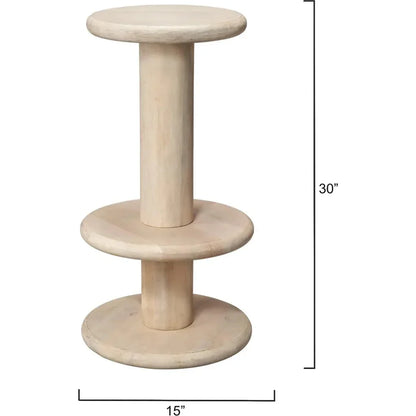 Rye Mango Wooden Elegant Barstool - LOOMLAN - Jamie Young - Bar Stools