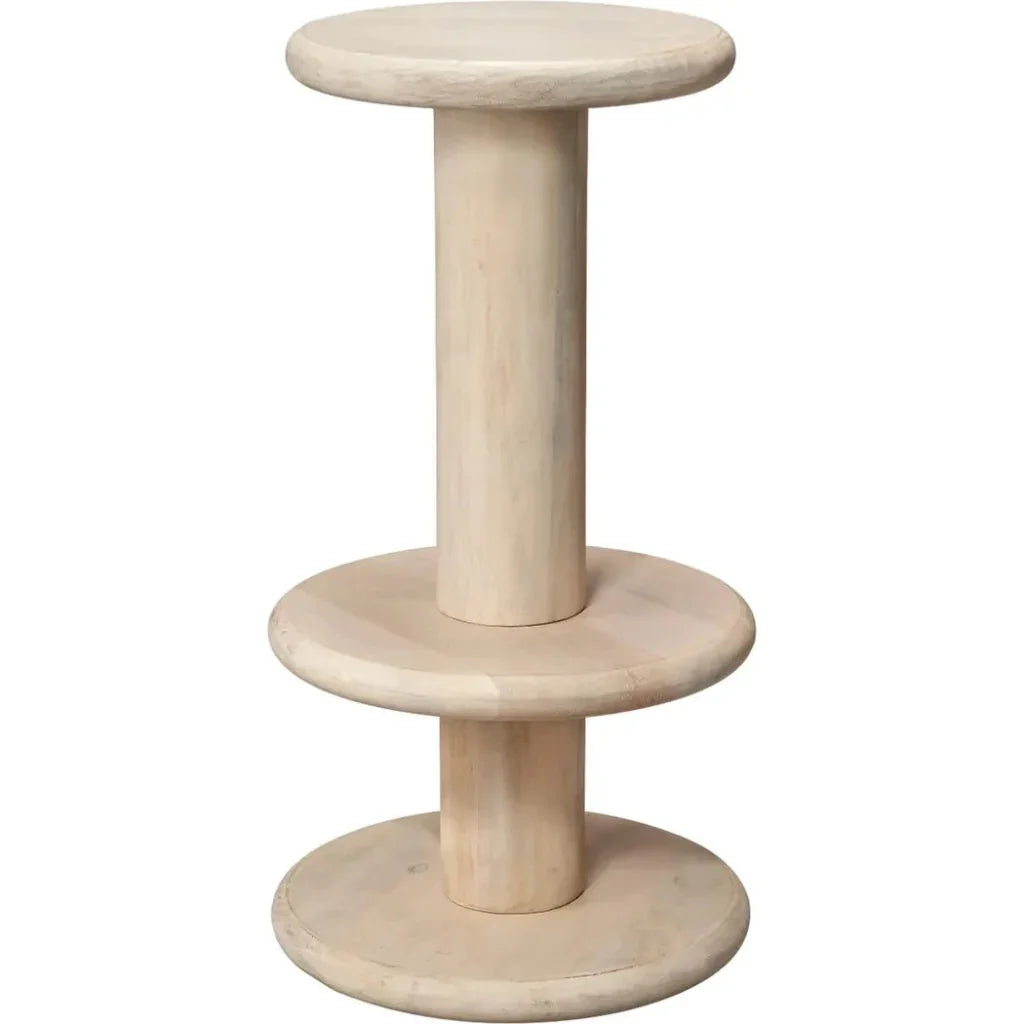 Rye Mango Wooden Elegant Barstool - LOOMLAN - Jamie Young - Bar Stools
