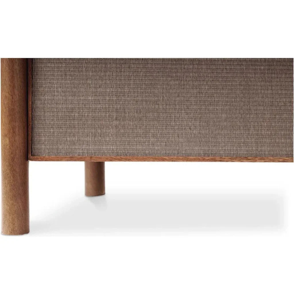 Rye Wood Warm Brown 3 Drawer Nightstand - LOOMLAN - Moe's Home - Nightstands