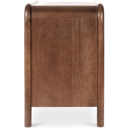 Rye Wood Warm Brown 3 Drawer Nightstand - LOOMLAN - Moe's Home - Nightstands