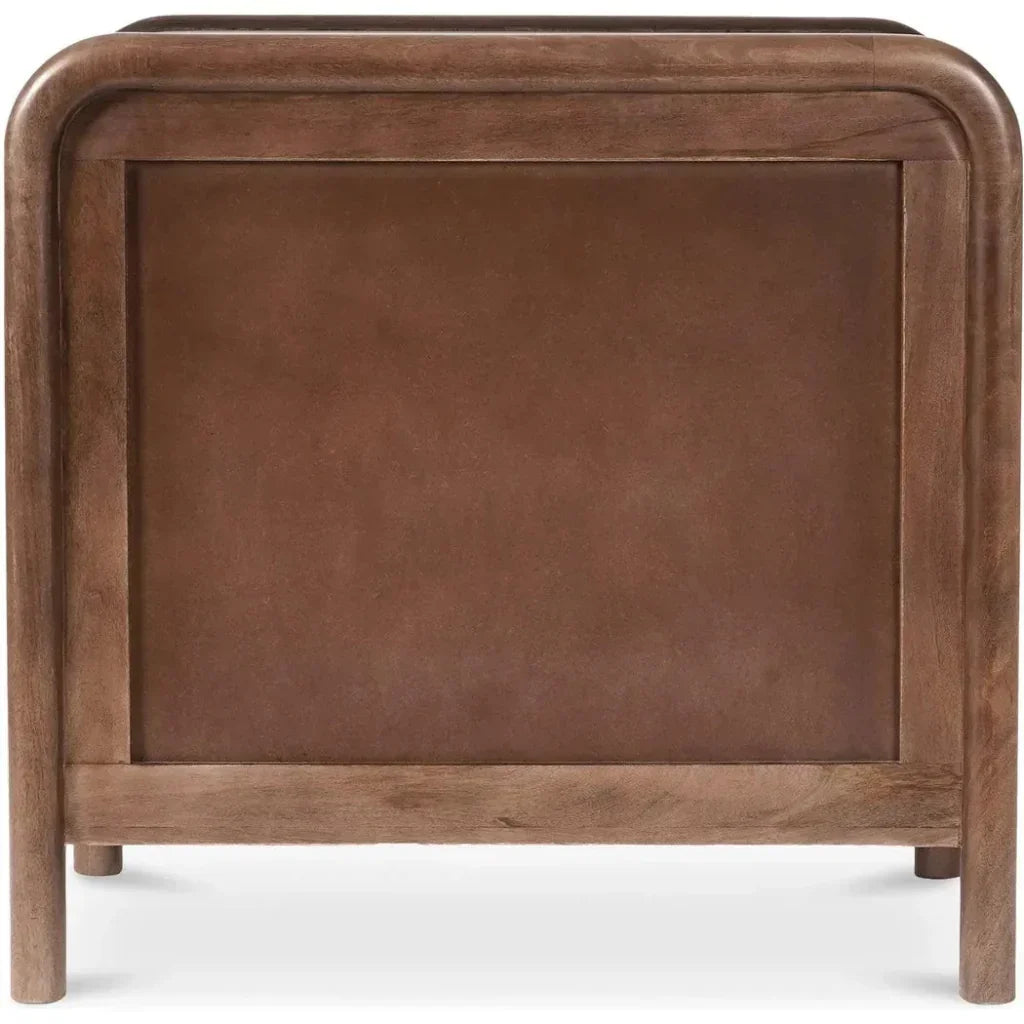 Rye Wood Warm Brown 3 Drawer Nightstand - LOOMLAN - Moe's Home - Nightstands