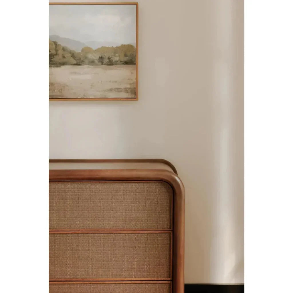 Rye Wood Warm Brown 6 Drawer Dresser - LOOMLAN - Moe's Home - Dressers