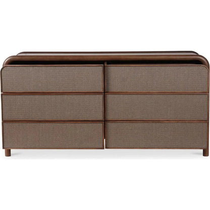 Rye Wood Warm Brown 6 Drawer Dresser - LOOMLAN - Moe's Home - Dressers