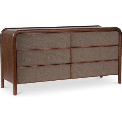 Rye Wood Warm Brown 6 Drawer Dresser - LOOMLAN - Moe's Home - Dressers