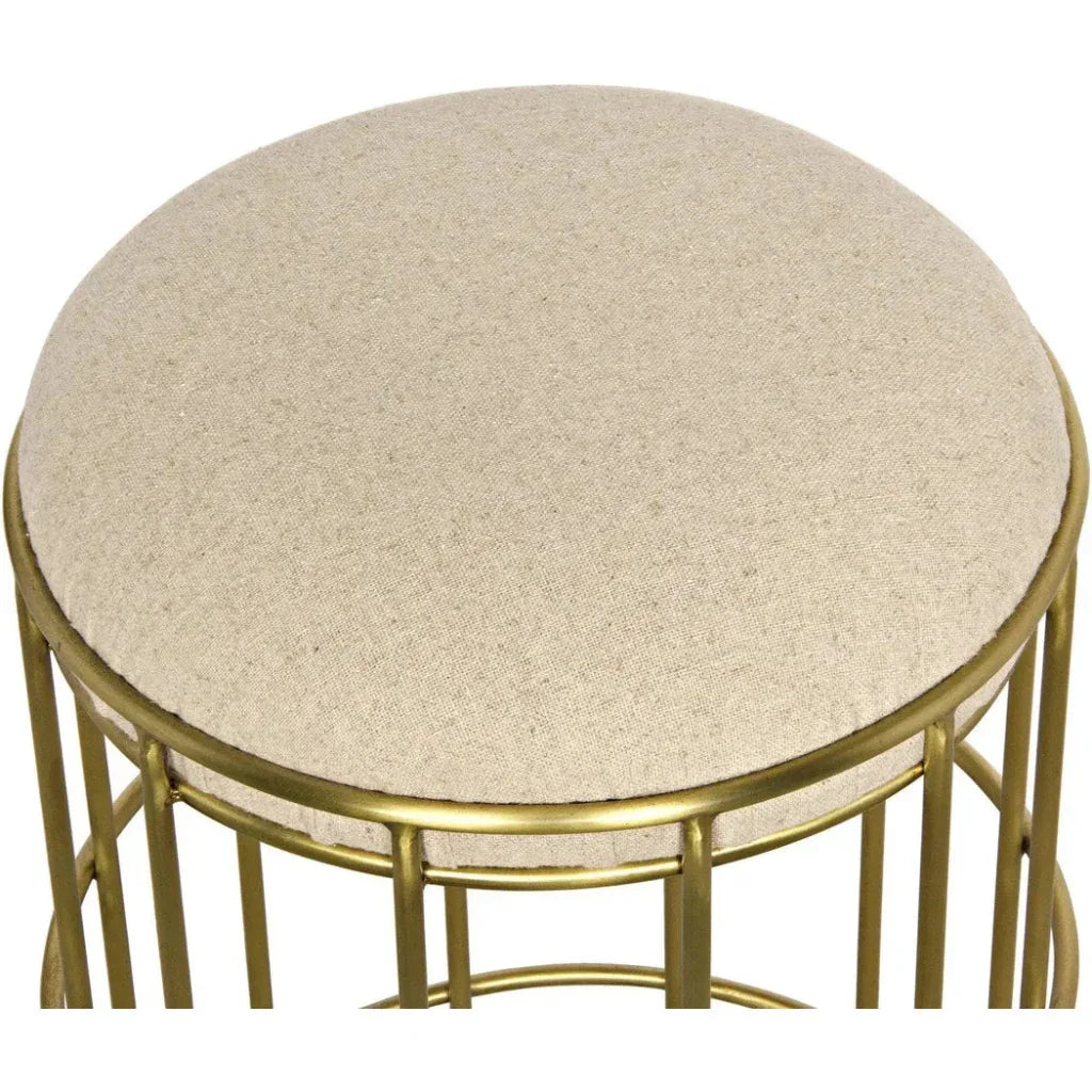 Ryley Counter Stool, Steel with Brass Finish - LOOMLAN - Noir - Counter Stools