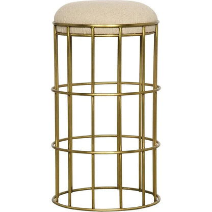 Ryley Counter Stool, Steel with Brass Finish - LOOMLAN - Noir - Counter Stools
