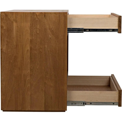 SL05 Teak Wood Rectangle Side Table - LOOMLAN - Noir - Side Tables