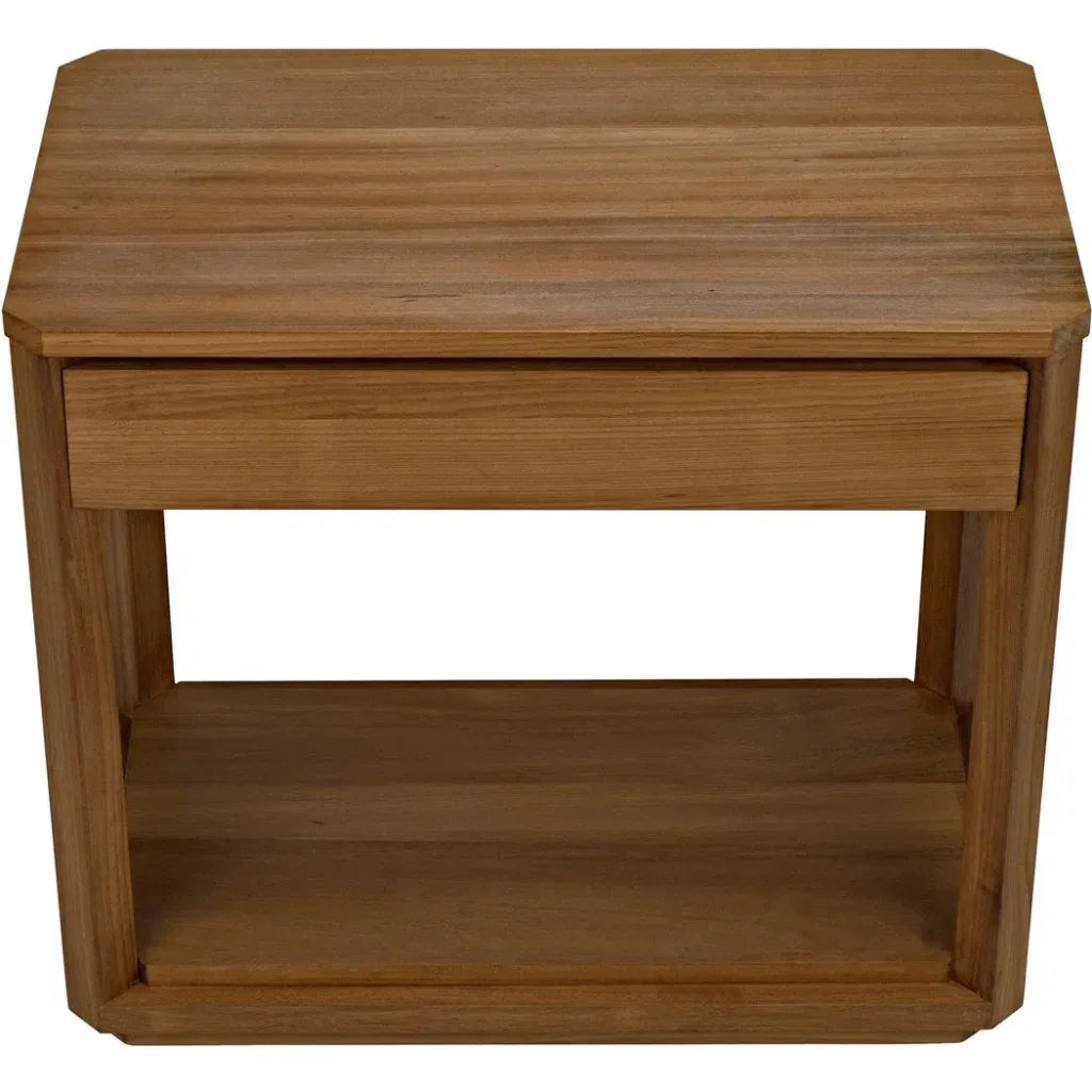 SL11 Teak Wood Rectangle Side Table - LOOMLAN - Noir - Side Tables