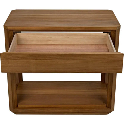 SL11 Teak Wood Rectangle Side Table - LOOMLAN - Noir - Side Tables