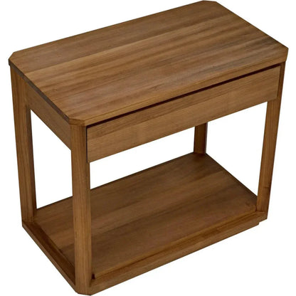 SL11 Teak Wood Rectangle Side Table - LOOMLAN - Noir - Side Tables