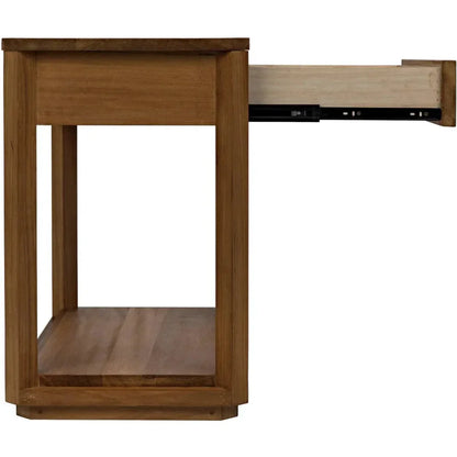 SL11 Teak Wood Rectangle Side Table - LOOMLAN - Noir - Side Tables