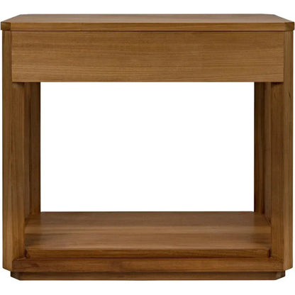 SL11 Teak Wood Rectangle Side Table - LOOMLAN - Noir - Side Tables