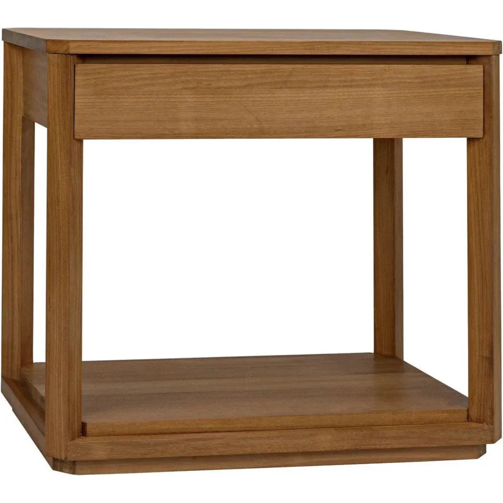 SL11 Teak Wood Rectangle Side Table - LOOMLAN - Noir - Side Tables