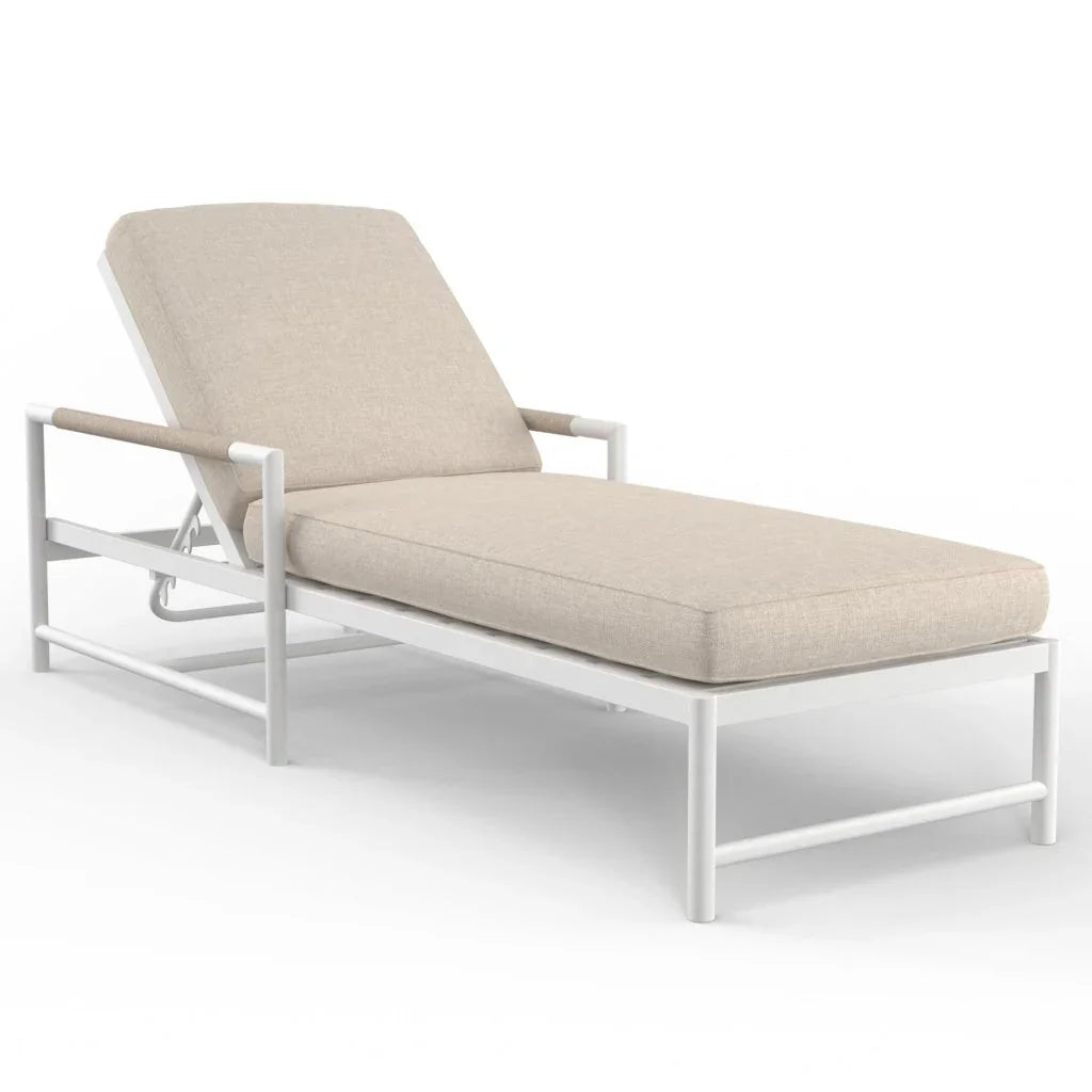 Sabbia Sunbrella Comfort Outdoor Chaise-Outdoor Chaises-Sunset West-Echo Ash-LOOMLAN