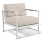 Sabbia Sunbrella Modern Outdoor Club Chair-Outdoor Accent Chairs-Sunset West-Echo Ash-LOOMLAN