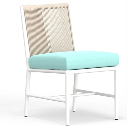 Sabbia Sunbrella Outdoor Dining Chair 2PC-Outdoor Dining Chairs-Sunset West-Dupione Celeste-LOOMLAN