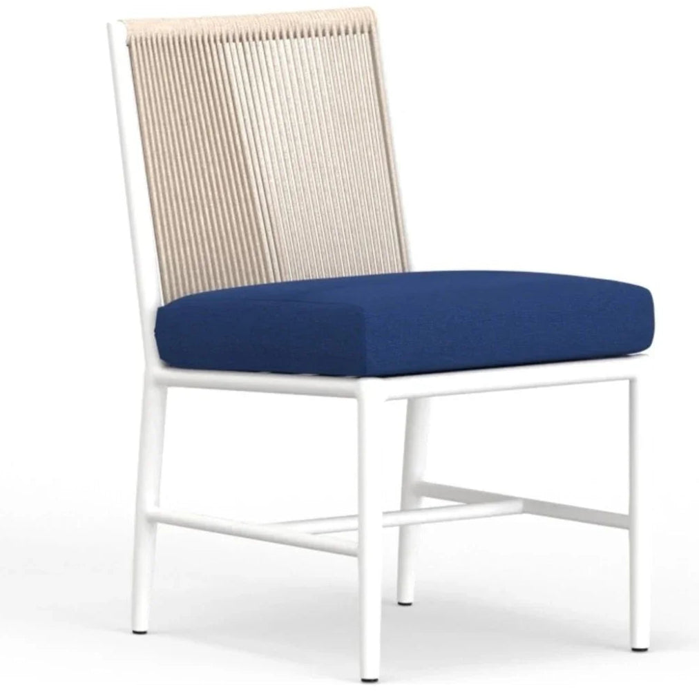 Sabbia Sunbrella Outdoor Dining Chair 2PC-Outdoor Dining Chairs-Sunset West-Echo Midnight-LOOMLAN