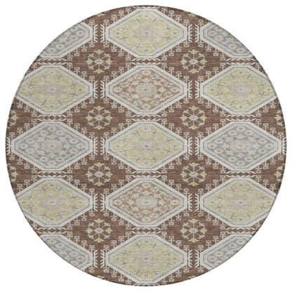 Sabella Brown Washable Indoor - Outdoor Rug - LOOMLAN - LOOMLAN Rugs - Outdoor Rugs