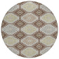 Sabella Brown Washable Indoor - Outdoor Rug - LOOMLAN - LOOMLAN Rugs - Outdoor Rugs
