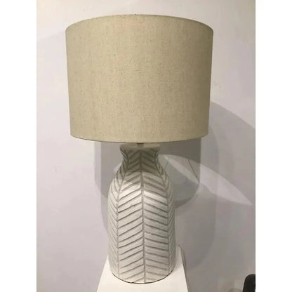 Sabrina Terracotta Cream Table Lamp - LOOMLAN - Bassett Mirror - Table Lamps