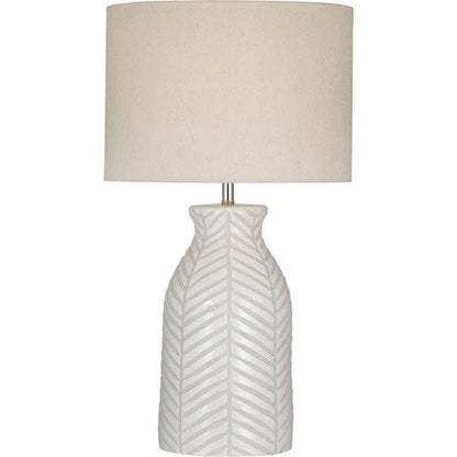 Sabrina Terracotta Cream Table Lamp - LOOMLAN - Bassett Mirror - Table Lamps