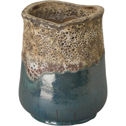 Sack Reef Teal Ceramic Planter - LOOMLAN - Emissary - Planters
