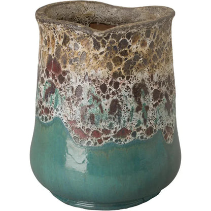 Sack Reef Teal Ceramic Planter - LOOMLAN - Emissary - Planters