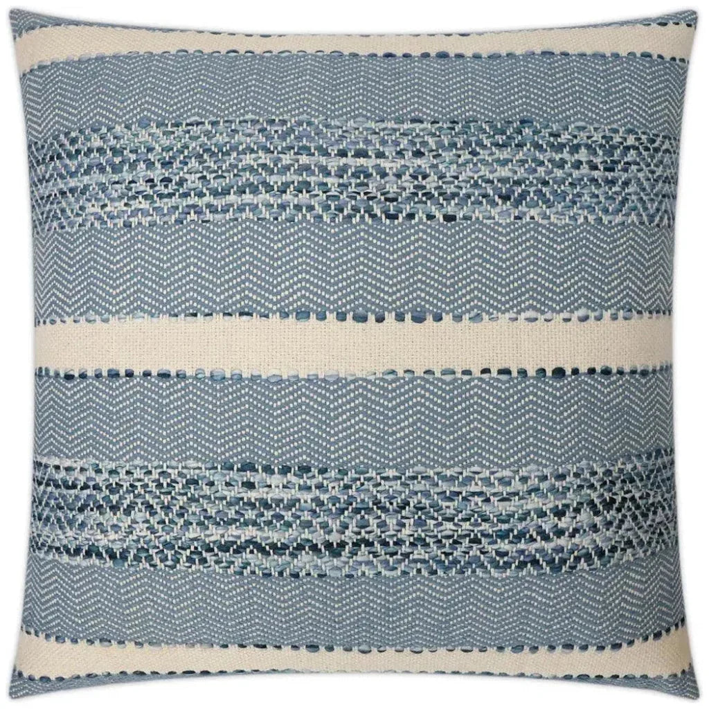 Sacred Valley Baltic Stripes Blue Large Throw Pillow - LOOMLAN - D.V. Kap - Throw Pillows