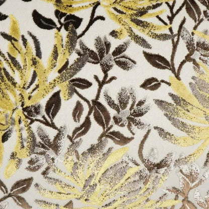 Sadah Floral Yellow Brown Large Throw Pillow Insert - LOOMLAN - D.V. Kap - Throw Pillows