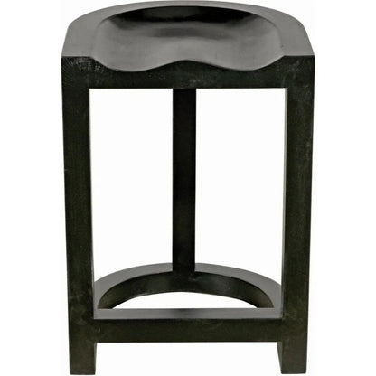 Saddle Wood Black Counter Stool - LOOMLAN - Noir - Counter Stools