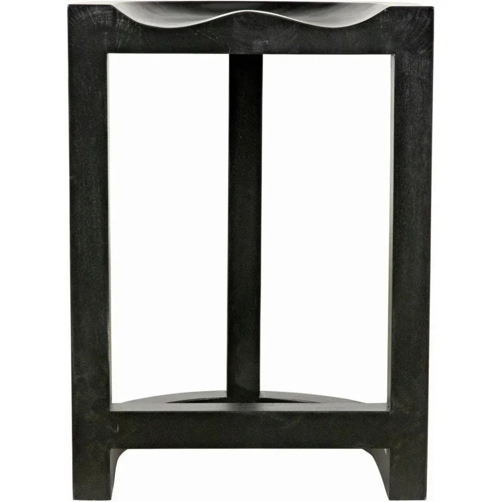 Saddle Wood Black Counter Stool - LOOMLAN - Noir - Counter Stools