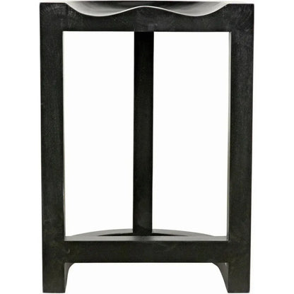 Saddle Wood Black Counter Stool - LOOMLAN - Noir - Counter Stools